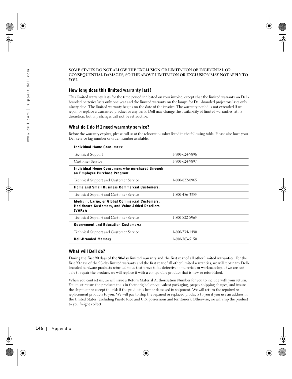 Dell Inspiron 8200 User Manual | Page 146 / 162