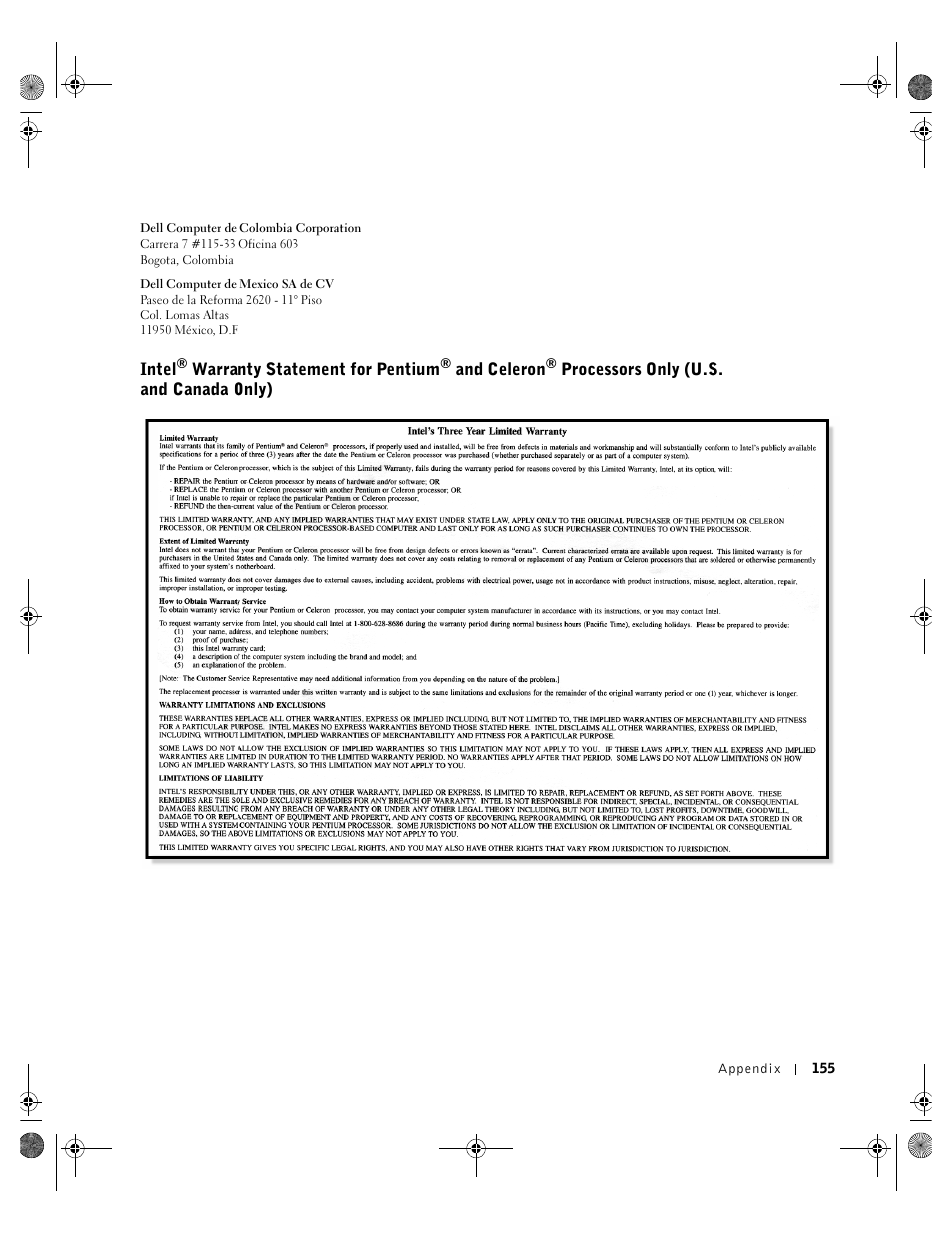 Intel | Dell Inspiron 8200 User Manual | Page 155 / 162