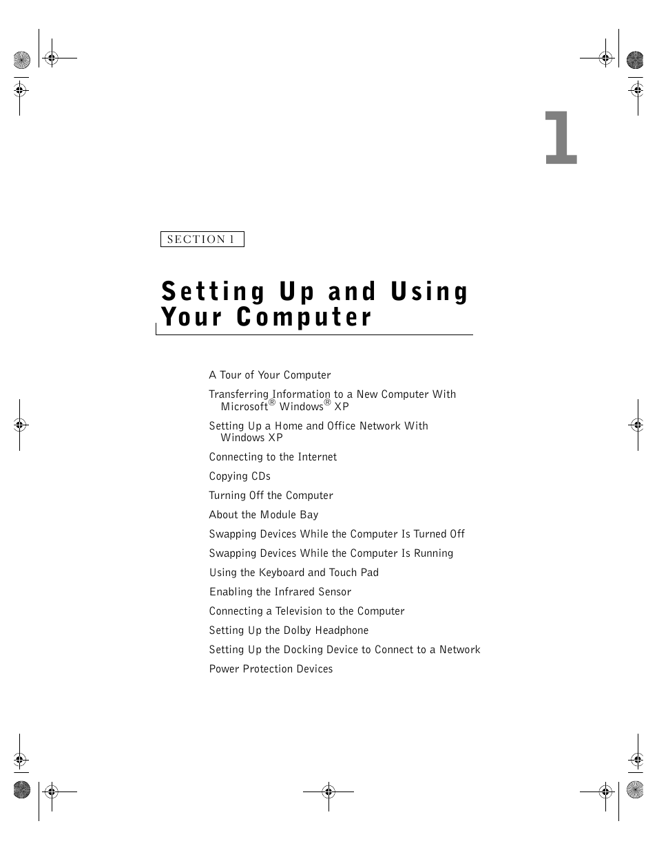Setting up and using your computer, 1 setting up and using your computer | Dell Inspiron 8200 User Manual | Page 19 / 162