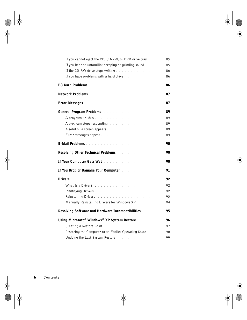 Dell Inspiron 8200 User Manual | Page 6 / 162