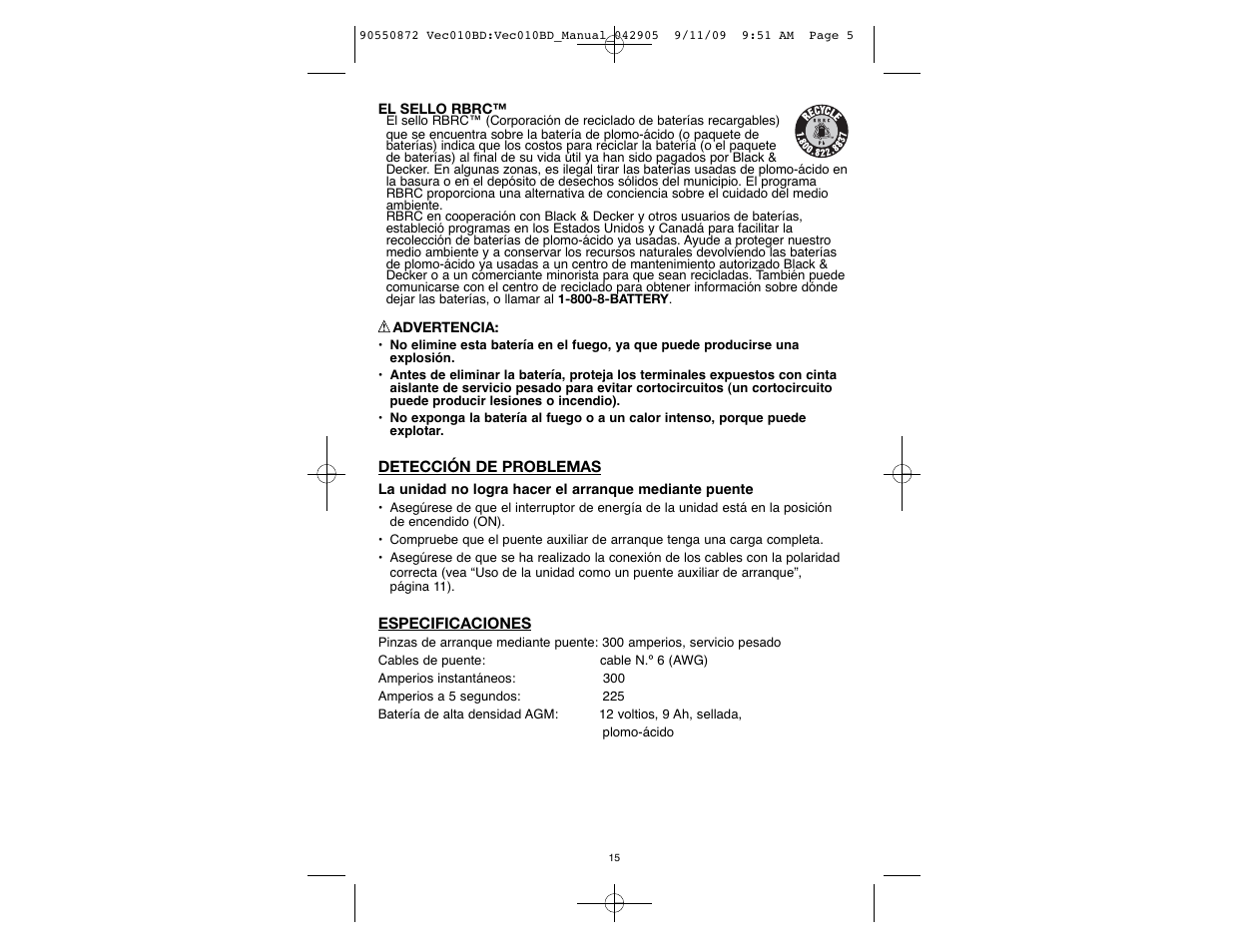 Black & Decker Start-It 90550872 User Manual | Page 10 / 10