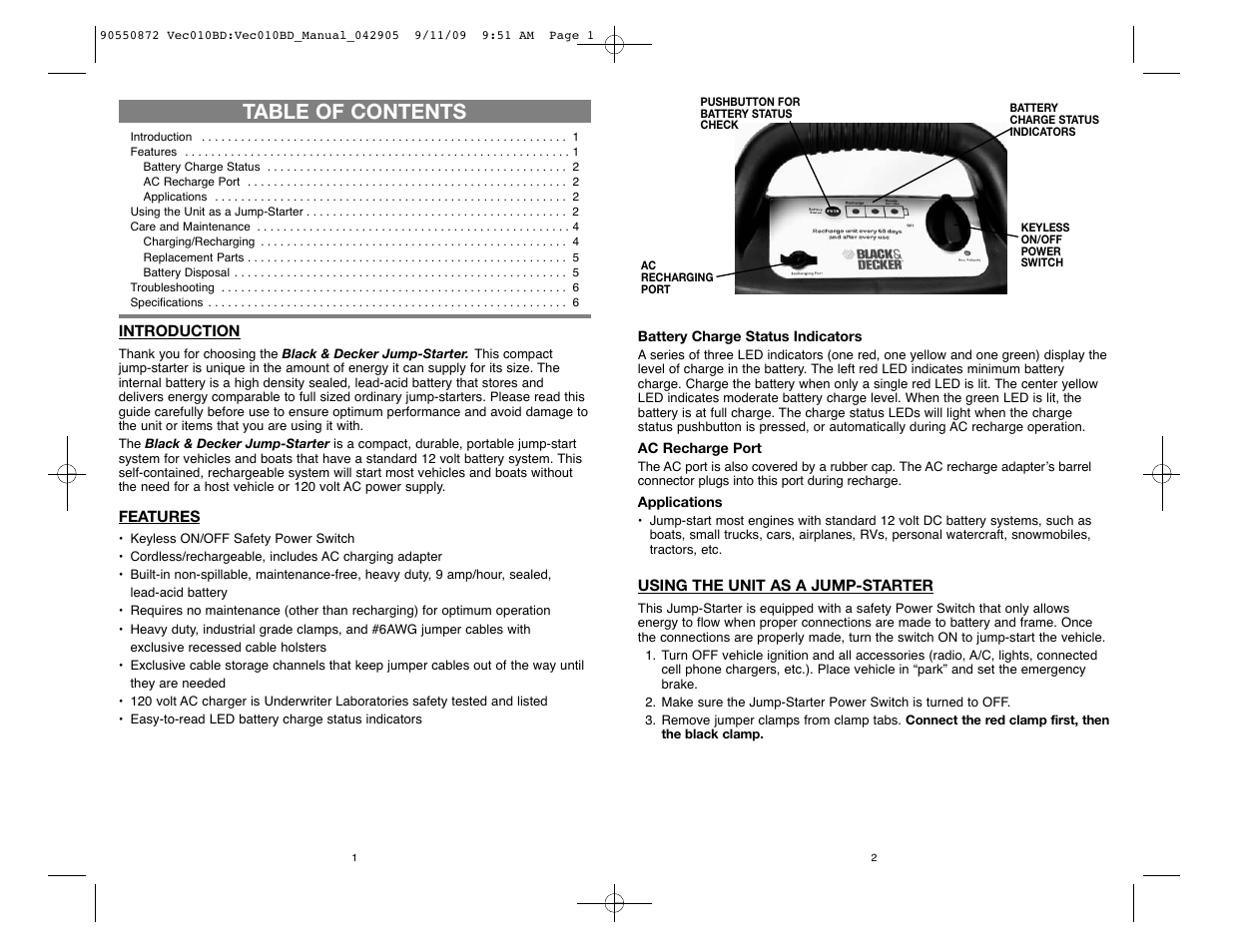 Black & Decker Start-It 90550872 User Manual | Page 3 / 10