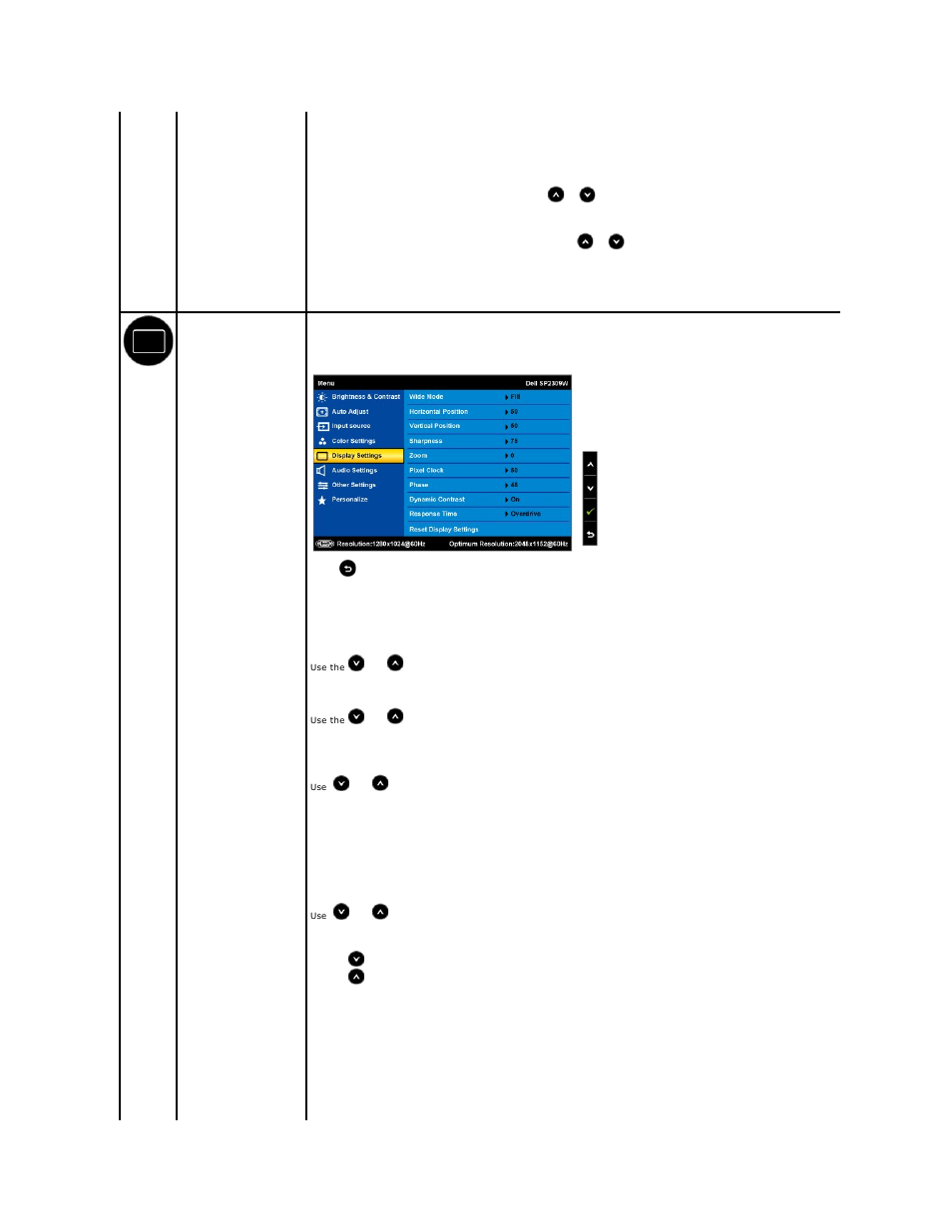 Dell SP2309WFP Monitor User Manual | Page 19 / 36
