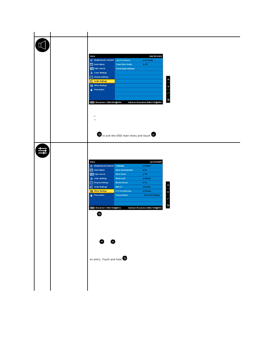 Dell SP2309WFP Monitor User Manual | Page 20 / 36