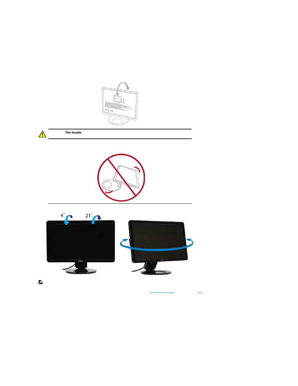 Tilt/swivel | Dell SP2309WFP Monitor User Manual | Page 23 / 36