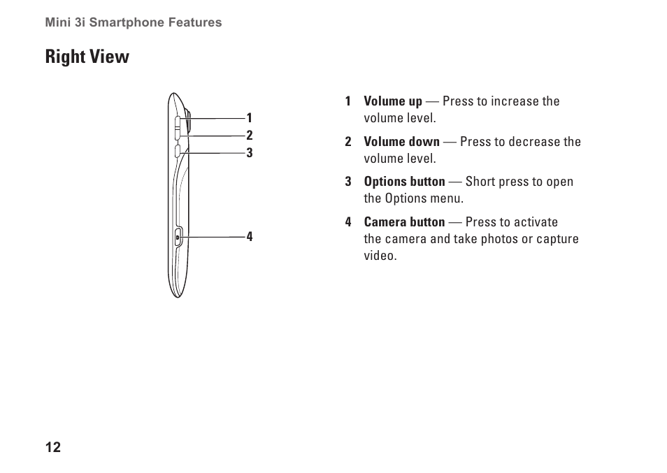 Right view | Dell Mini3 User Manual | Page 14 / 26