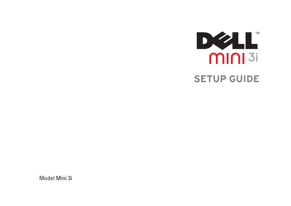 Setup guide | Dell Mini3 User Manual | Page 3 / 26