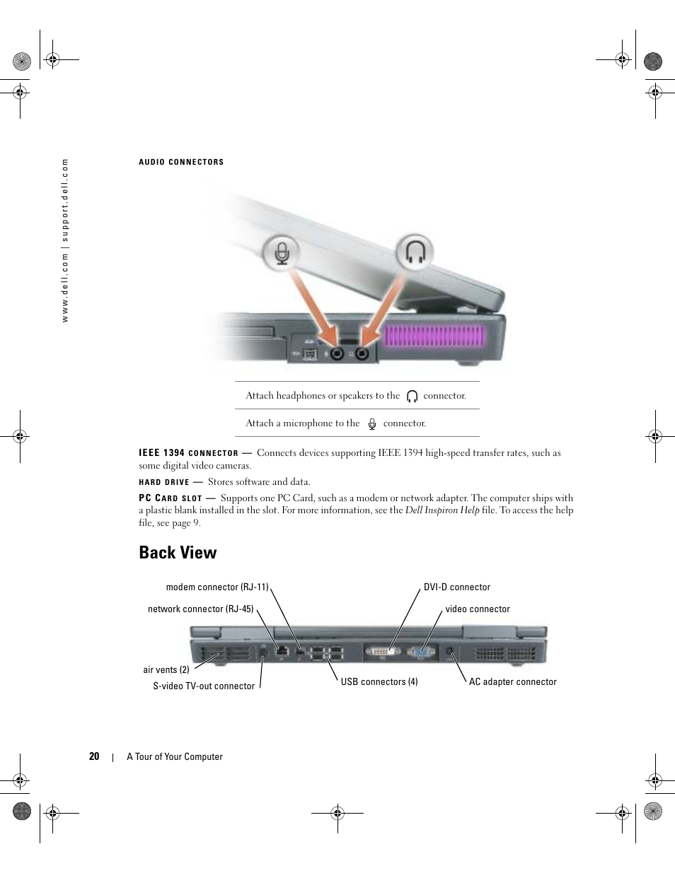 Back view | Dell Inspiron XPS Gen 2 User Manual | Page 20 / 134