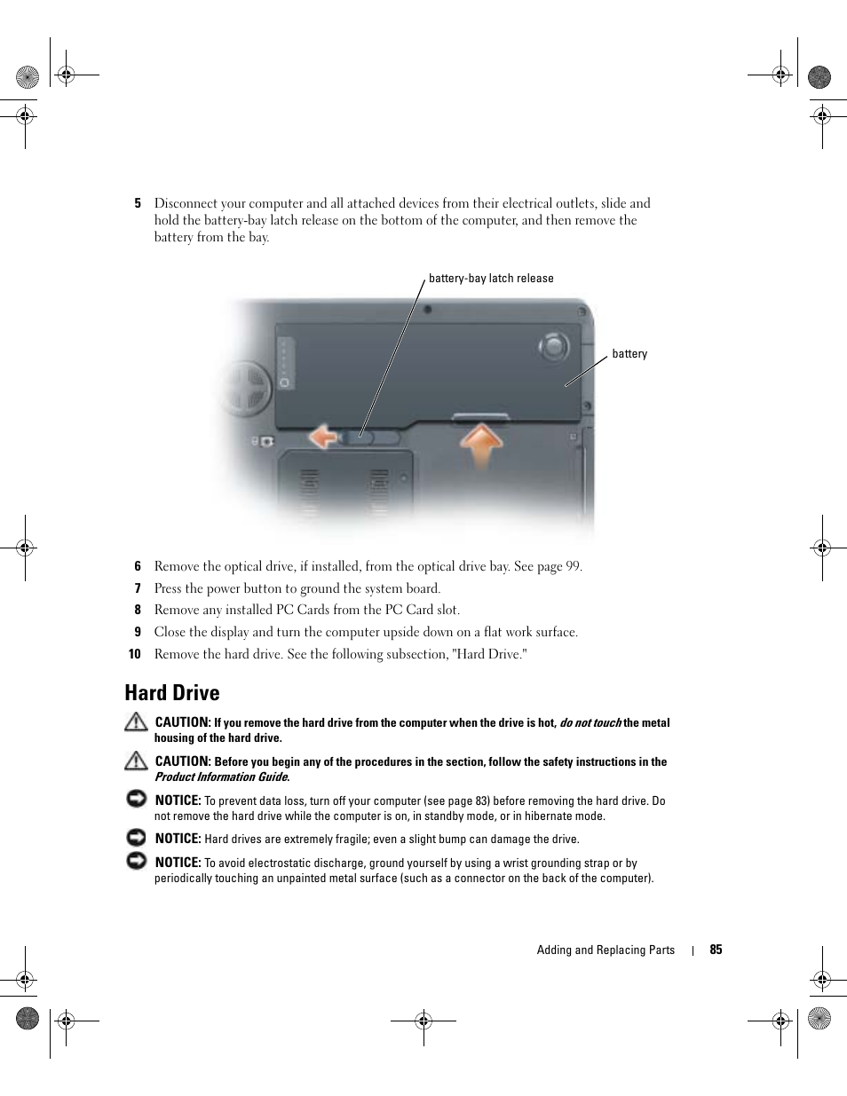 Hard drive | Dell Inspiron XPS Gen 2 User Manual | Page 85 / 134