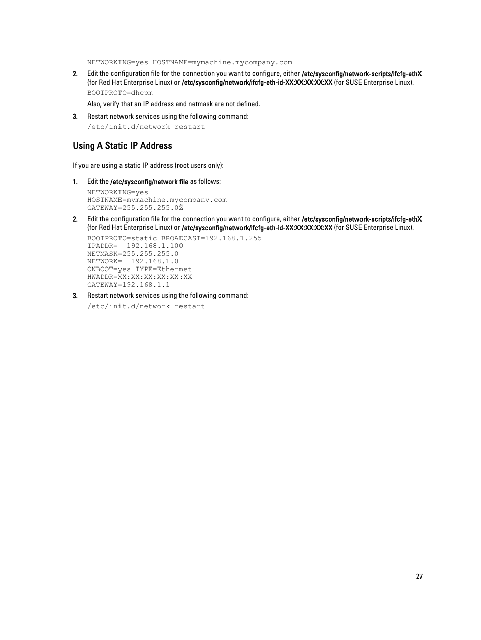 Using a static ip address | Dell PowerVault MD3260i User Manual | Page 27 / 55