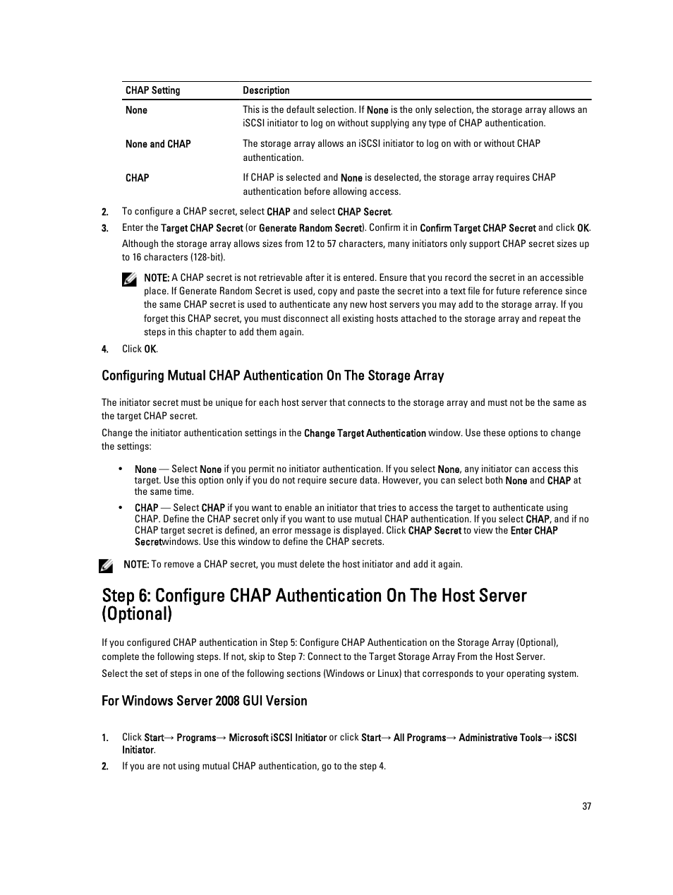 For windows server 2008 gui version | Dell PowerVault MD3260i User Manual | Page 37 / 55