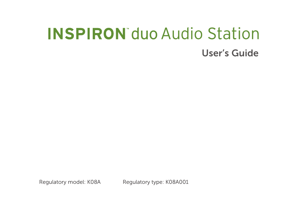 User’s guide | Dell Inspiron Mini Duo (1090, Late 2010) User Manual | Page 3 / 34