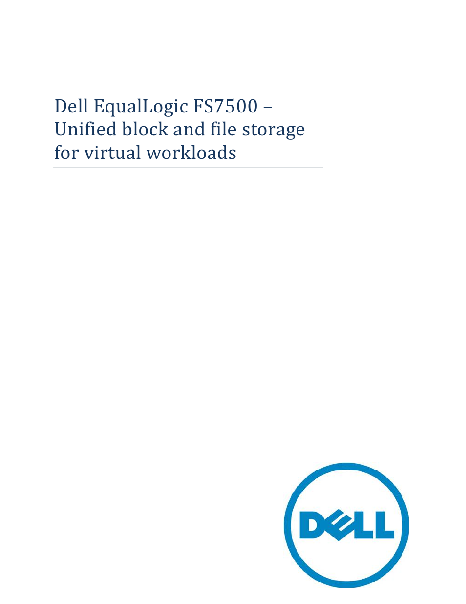 Dell EqualLogic FS7500 User Manual | 18 pages