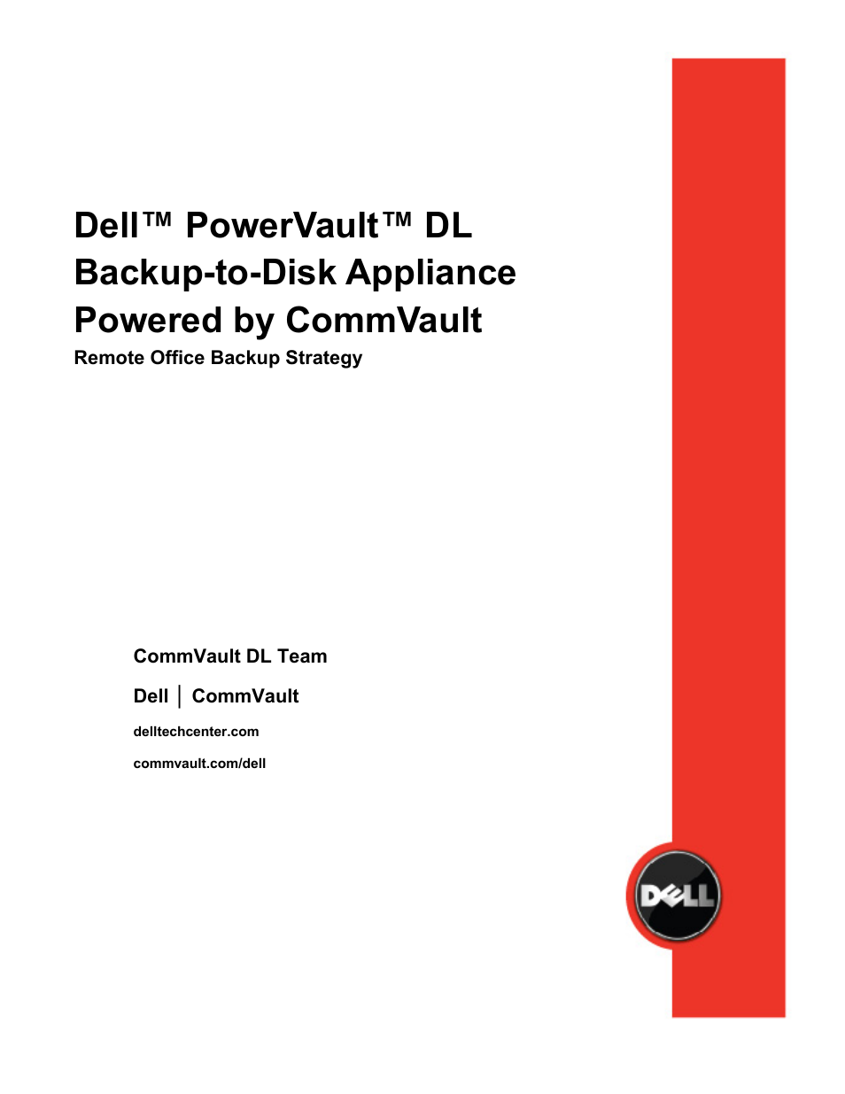 Dell PowerVault DL2200 CommVault User Manual | 11 pages