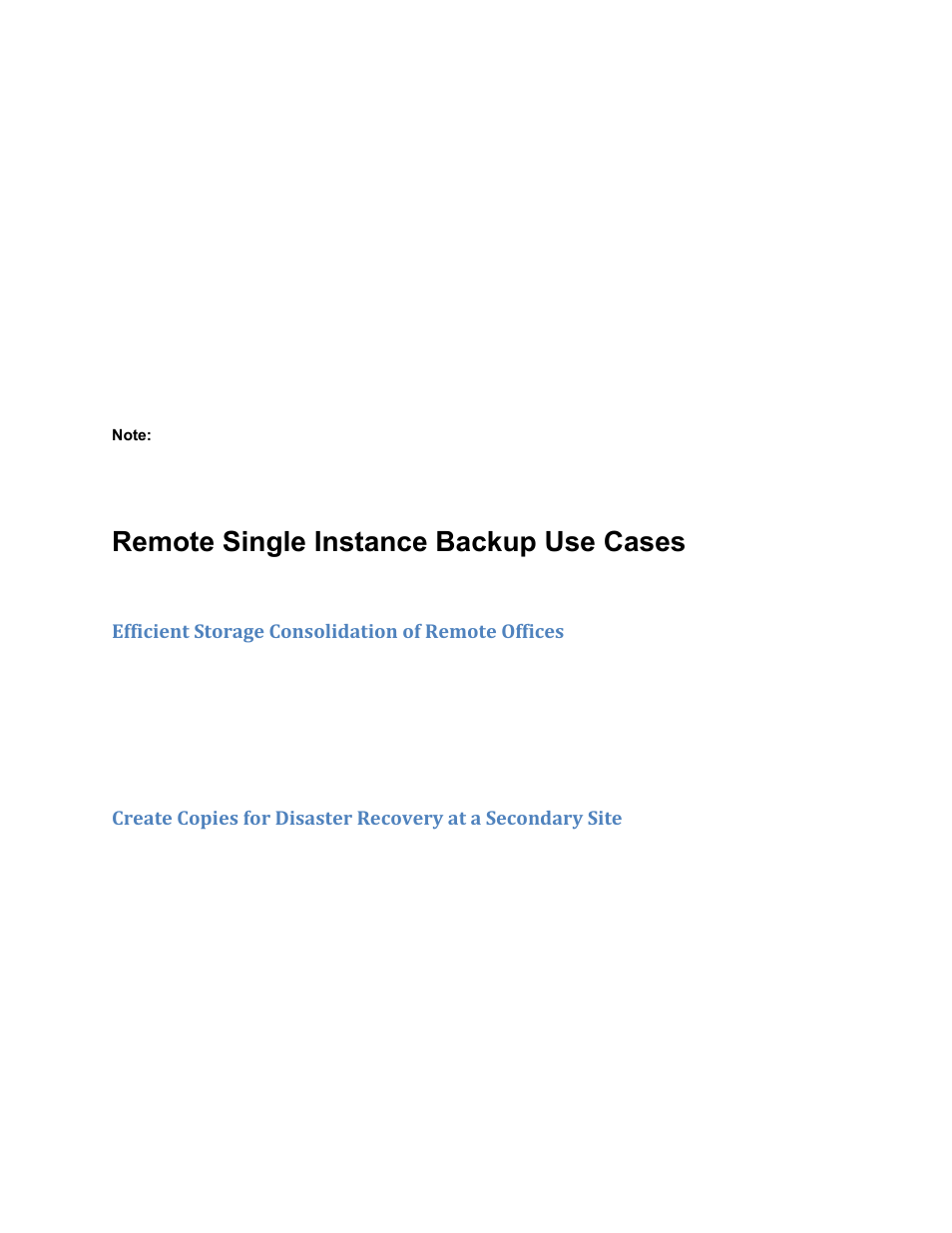 Remote single instance backup use cases, Efficient storage consolidation of remote offices | Dell PowerVault DL2200 CommVault User Manual | Page 5 / 11