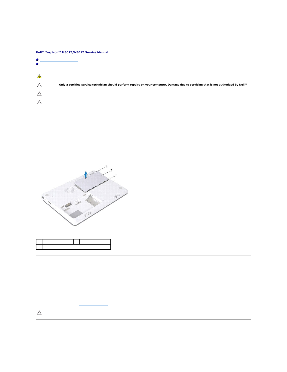 Module cover, Removing the module cover, Replacing the module cover | Dell Inspiron 13z (N301z, Mid 2010) User Manual | Page 15 / 52