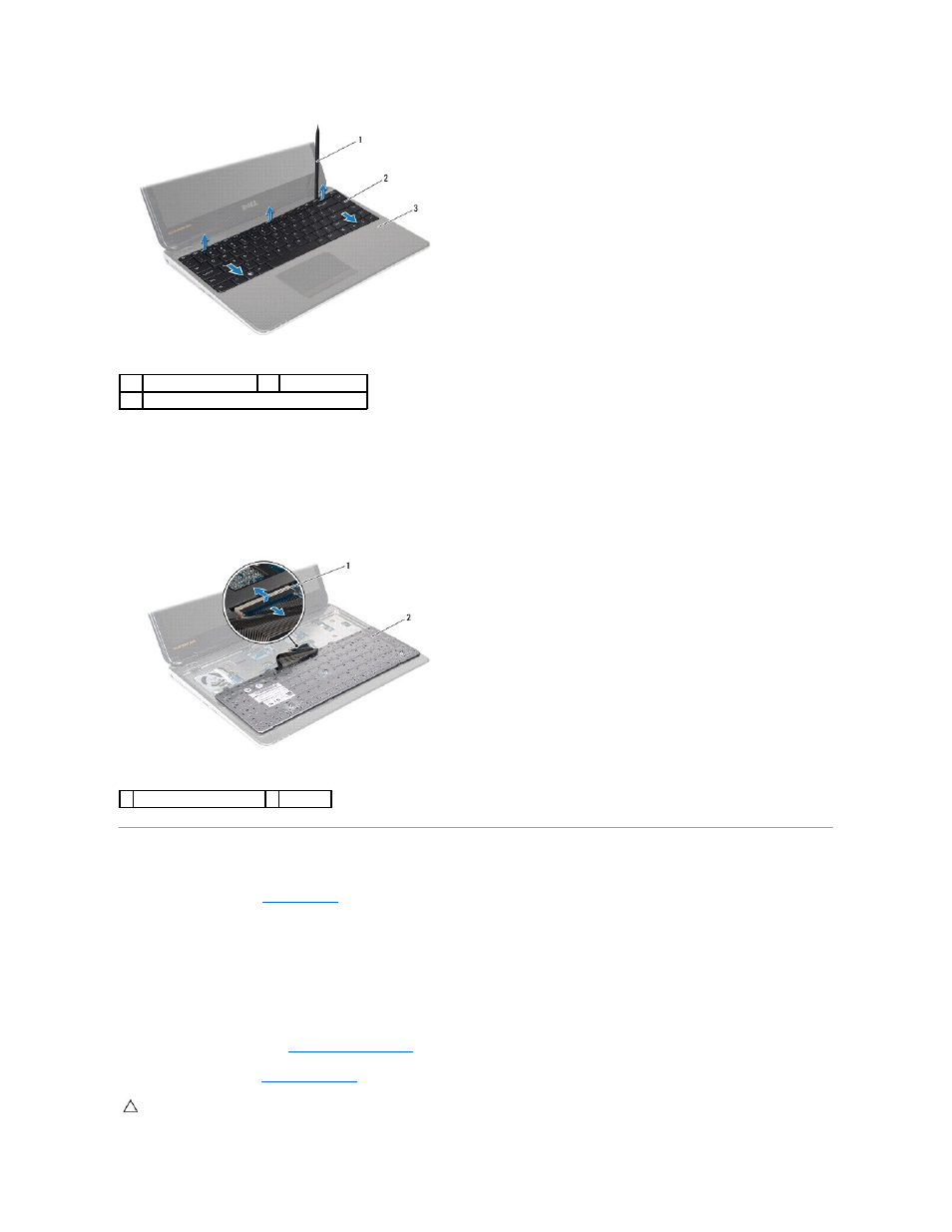 Replacing the keyboard | Dell Inspiron 13z (N301z, Mid 2010) User Manual | Page 33 / 52