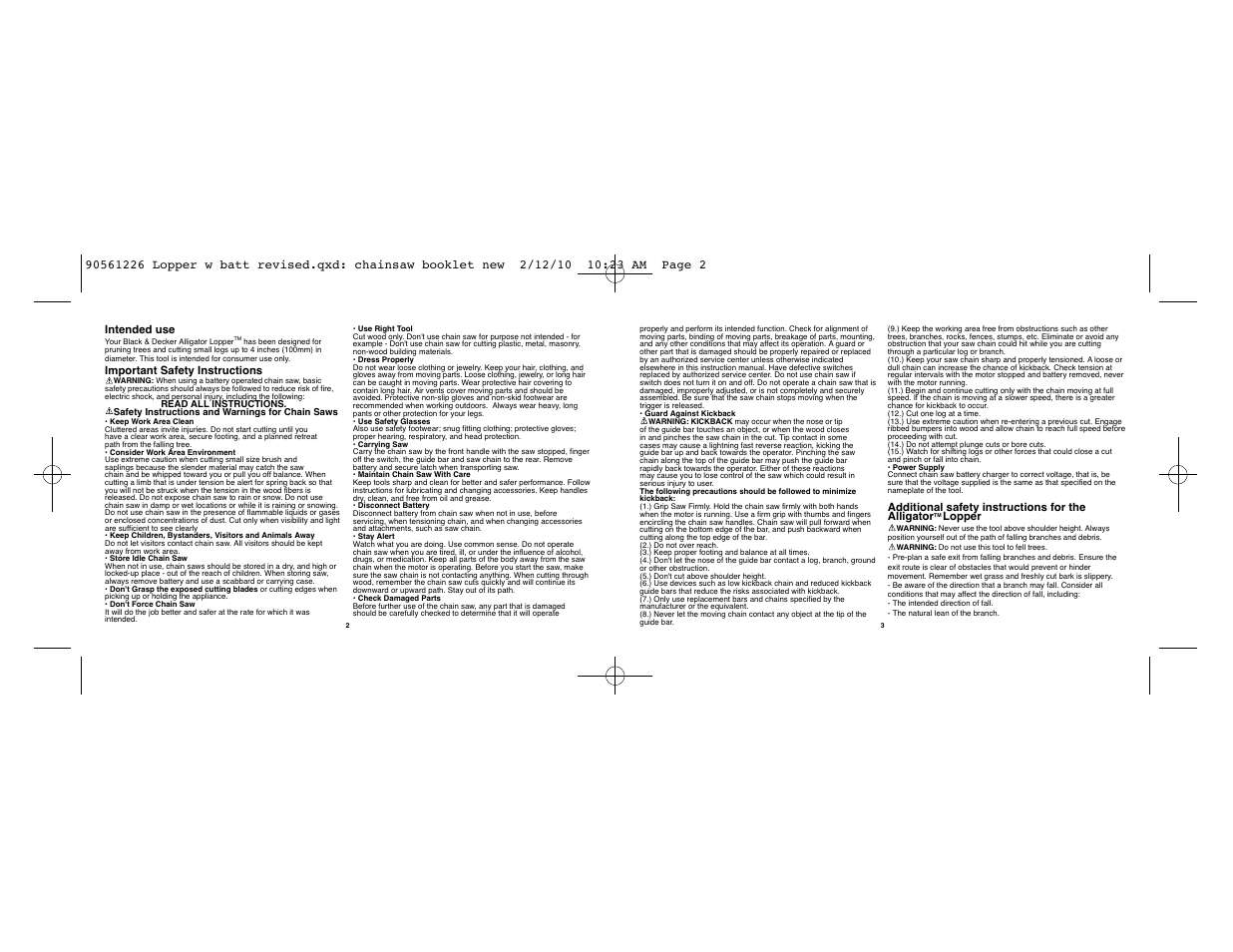 Black & Decker Alligator NLP1800 User Manual | Page 2 / 24