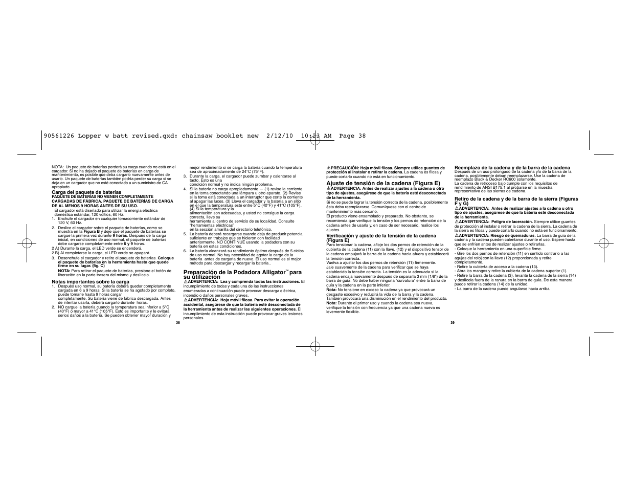 Black & Decker Alligator NLP1800 User Manual | Page 20 / 24