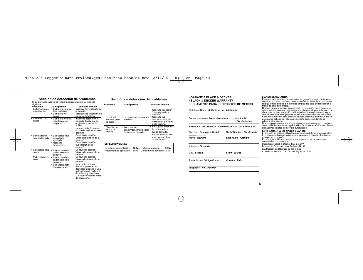 Black & Decker Alligator NLP1800 User Manual | Page 23 / 24