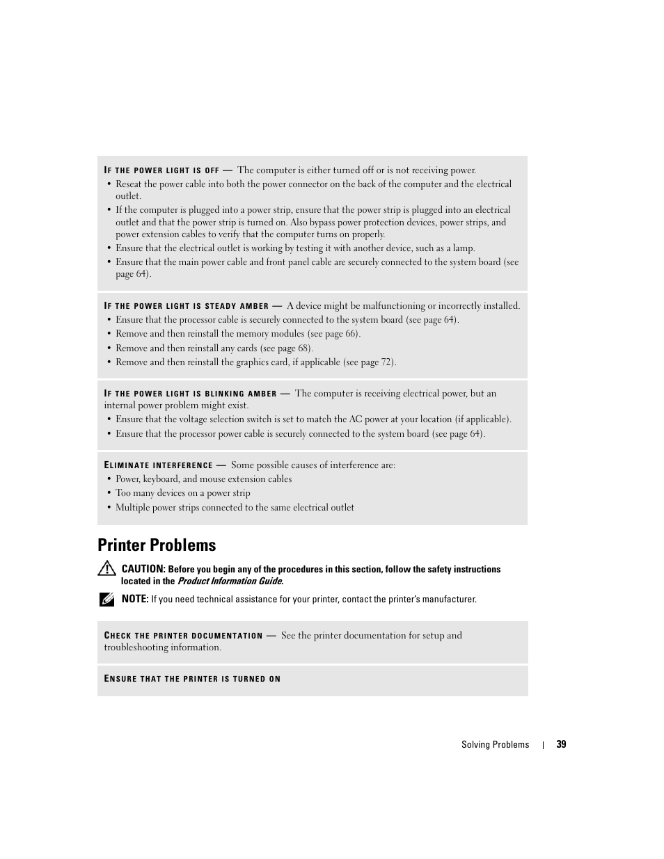 Printer problems | Dell XPS 200 User Manual | Page 39 / 132