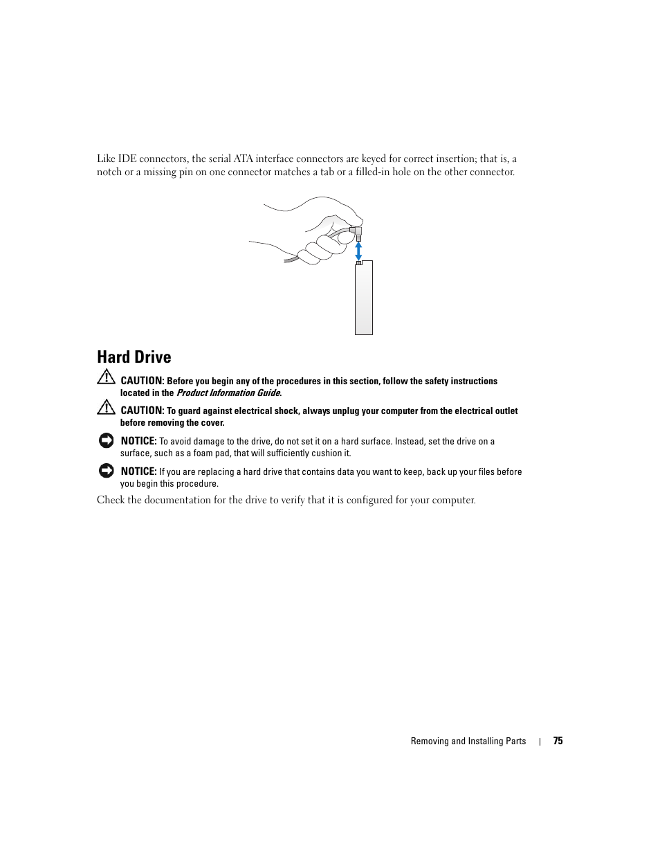 Hard drive | Dell XPS 200 User Manual | Page 75 / 132