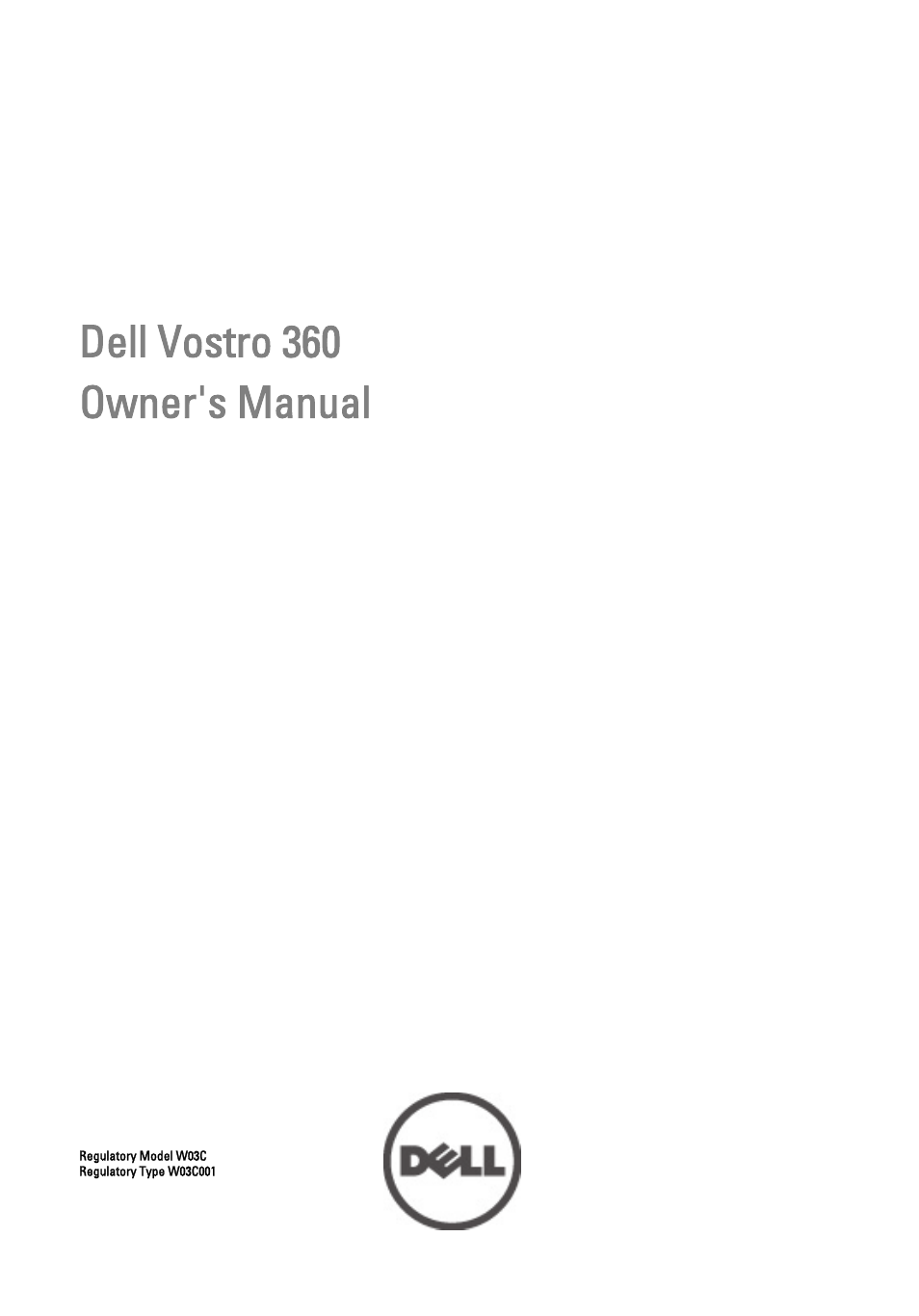 Dell Vostro 360 (Late 2011) User Manual | 101 pages