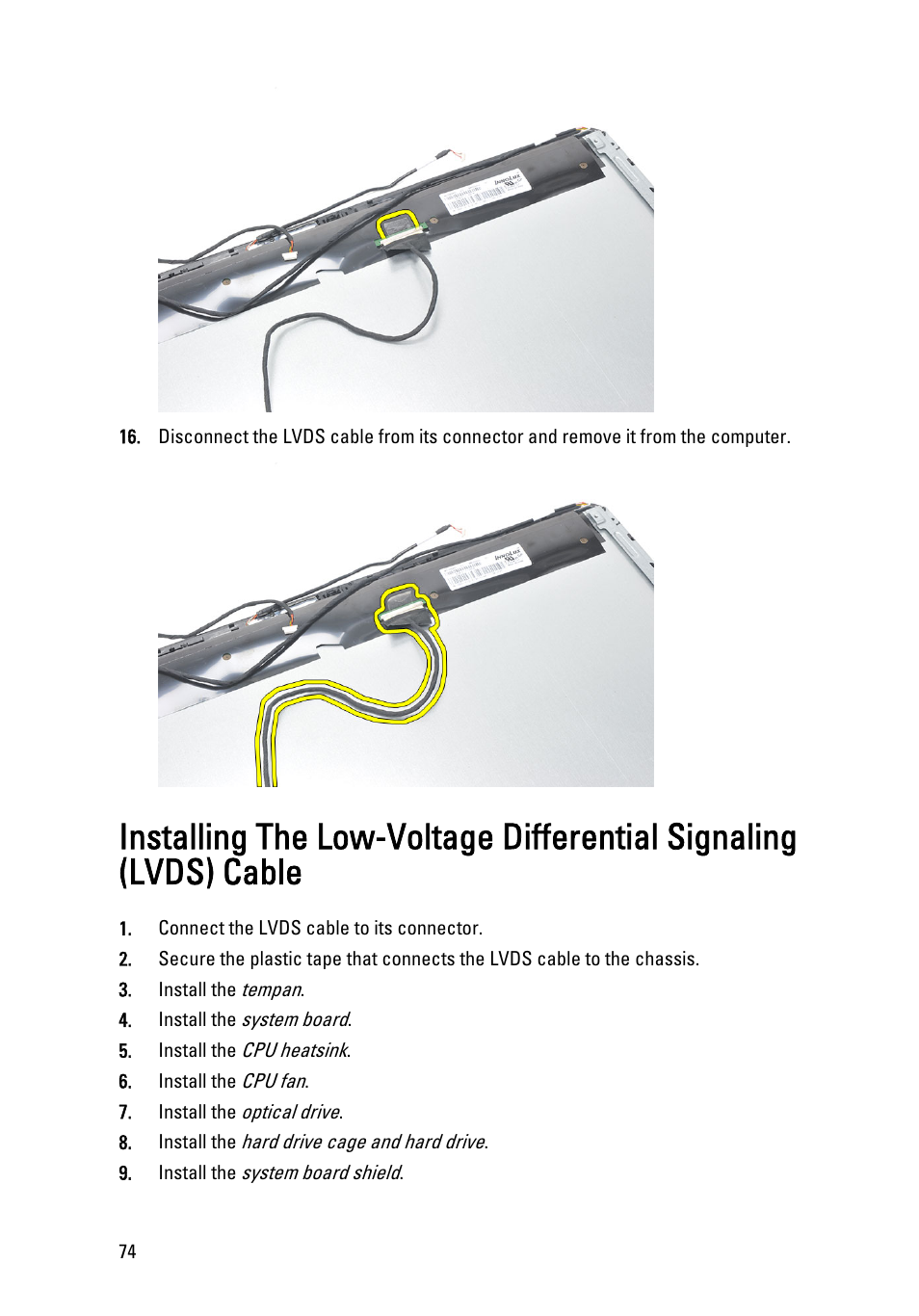 Dell Vostro 360 (Late 2011) User Manual | Page 74 / 101