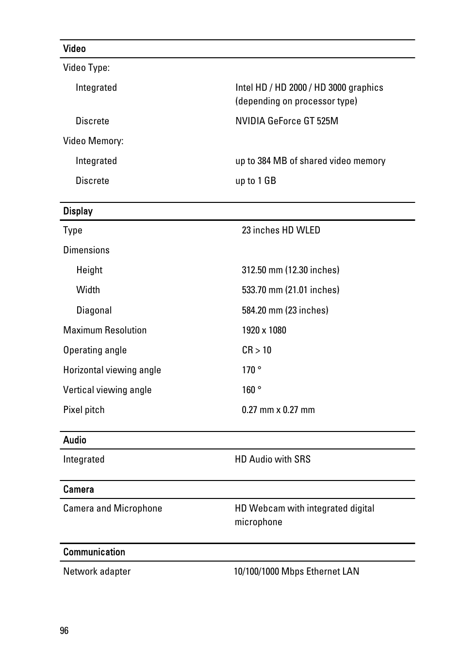 Dell Vostro 360 (Late 2011) User Manual | Page 96 / 101