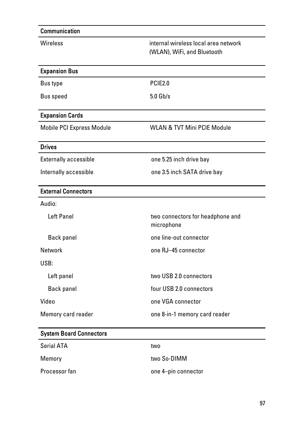 Dell Vostro 360 (Late 2011) User Manual | Page 97 / 101