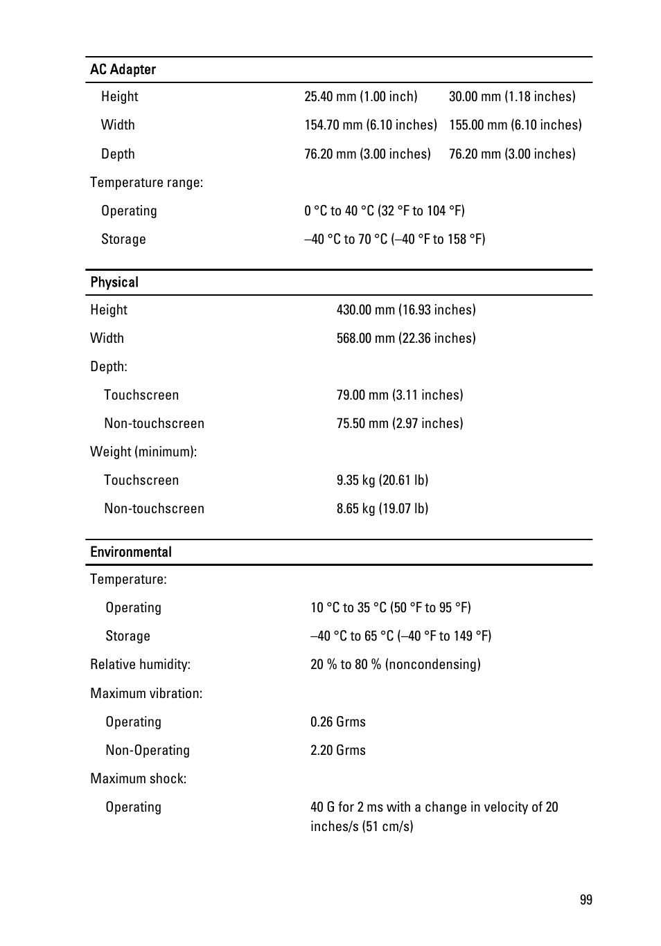 Dell Vostro 360 (Late 2011) User Manual | Page 99 / 101