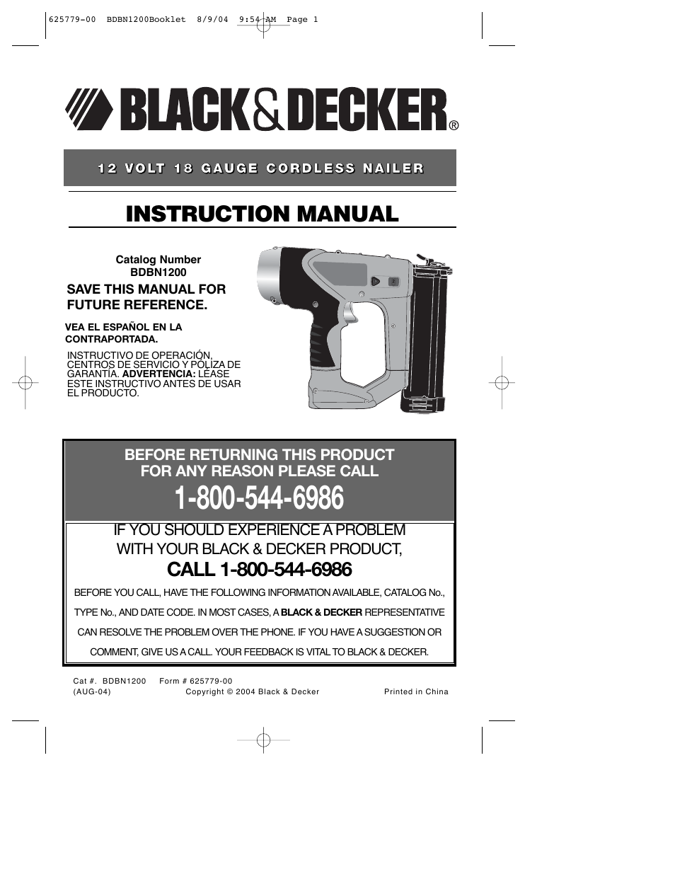 Black & Decker BDBN1200 User Manual | 33 pages