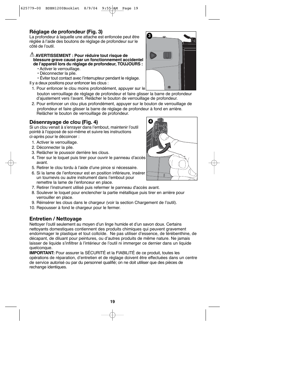 Black & Decker BDBN1200 User Manual | Page 19 / 33