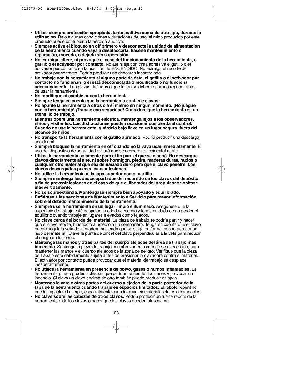 Black & Decker BDBN1200 User Manual | Page 23 / 33
