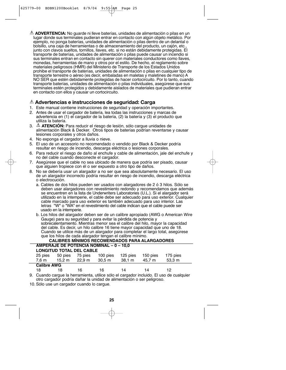Black & Decker BDBN1200 User Manual | Page 25 / 33