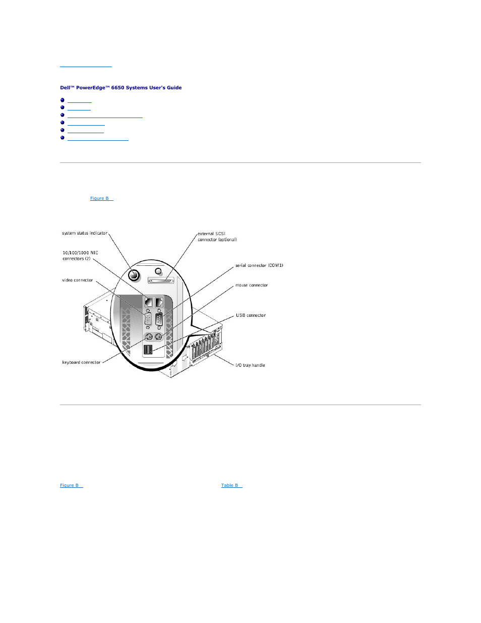 I/o ports and connectors, Back panel, Serial port | Serial port connector | Dell PowerEdge 6650 User Manual | Page 4 / 44