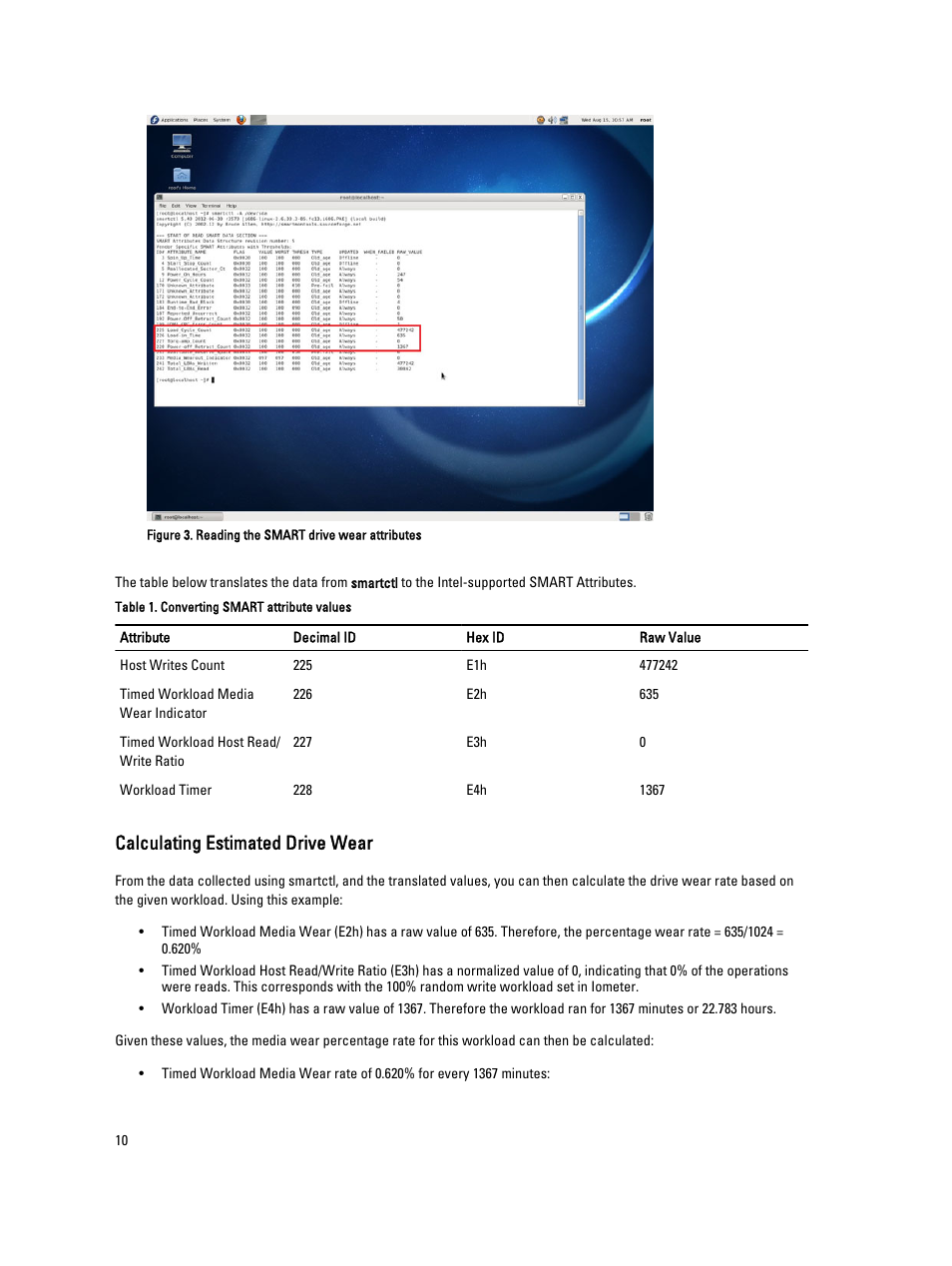 Calculating estimated drive wear | Dell PowerEdge C6220 User Manual | Page 10 / 13