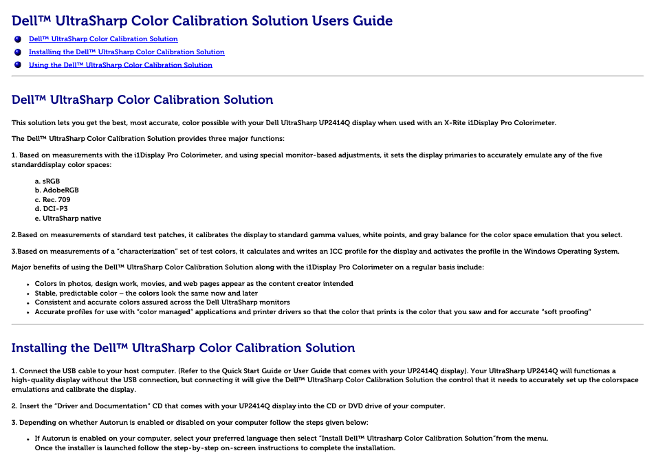 Dell UP2414Q Monitor User Manual | 2 pages