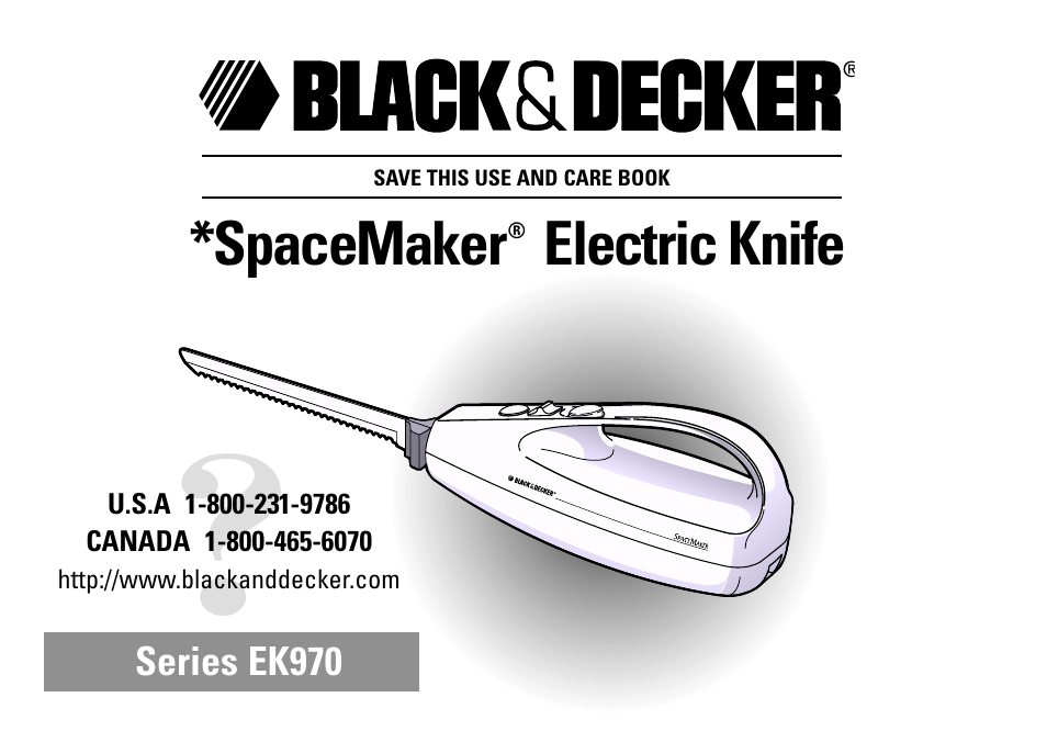 Black & Decker EK970 User Manual | 5 pages