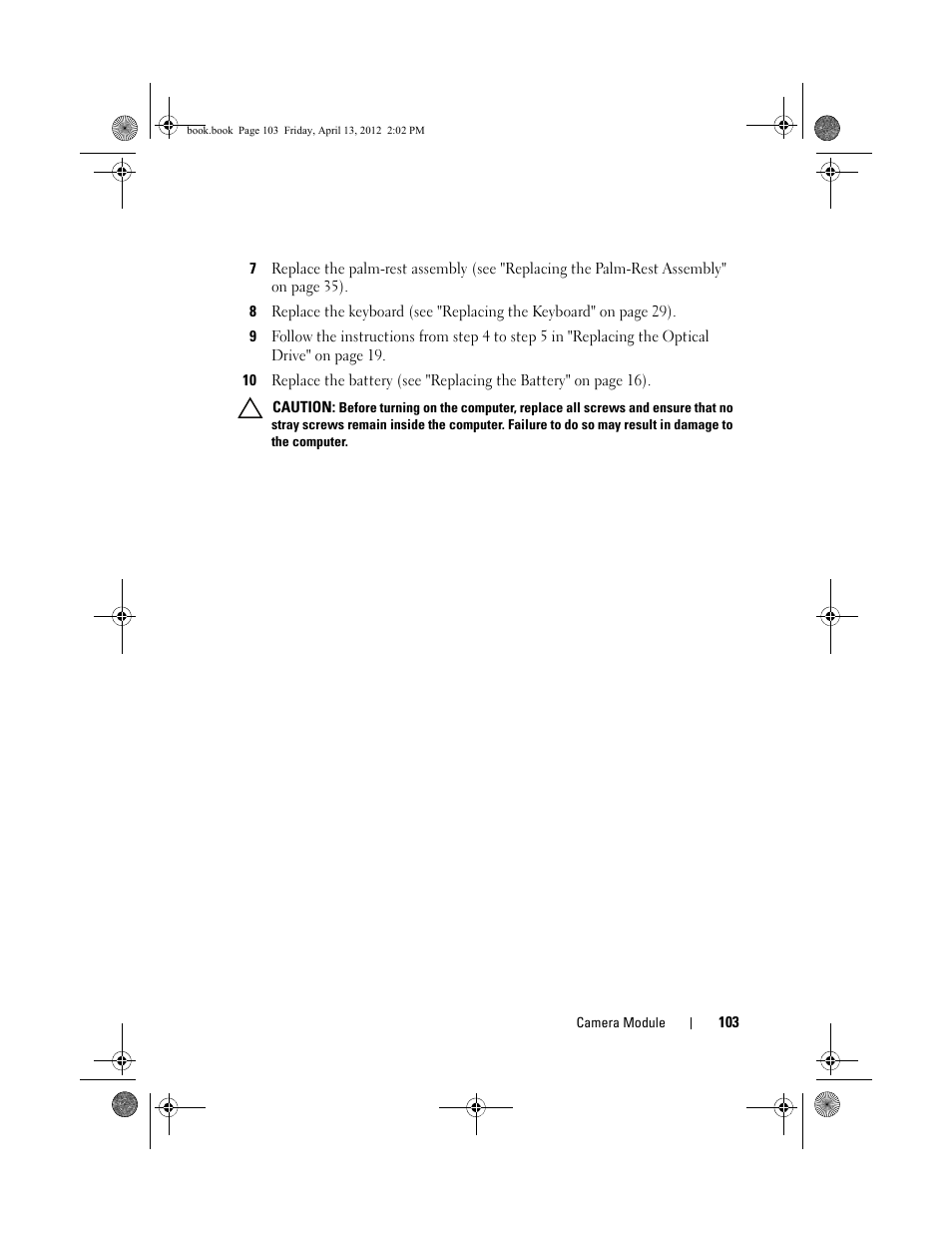 Dell Inspiron 17R (N7110, Early 2011) User Manual | Page 103 / 116