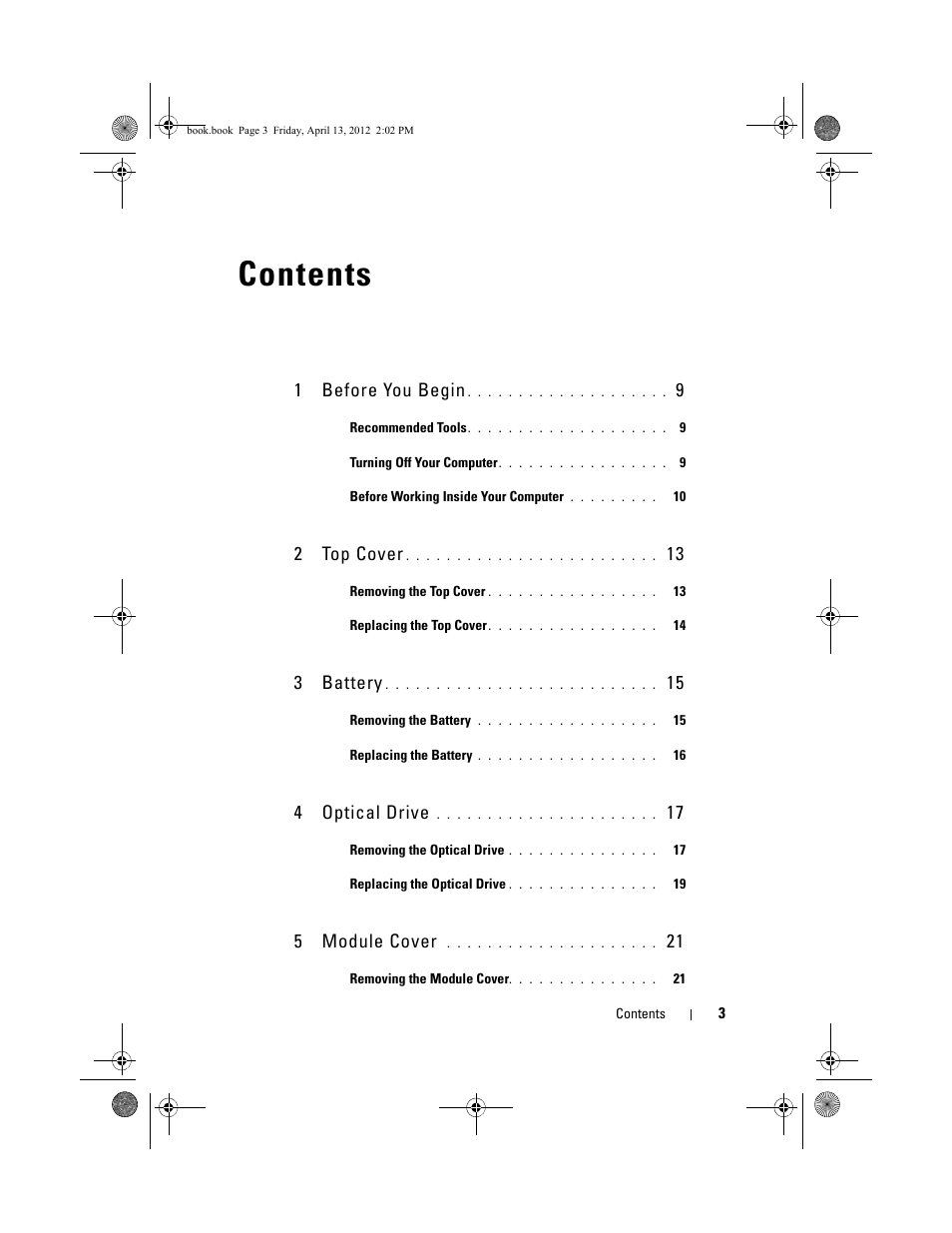 Dell Inspiron 17R (N7110, Early 2011) User Manual | Page 3 / 116