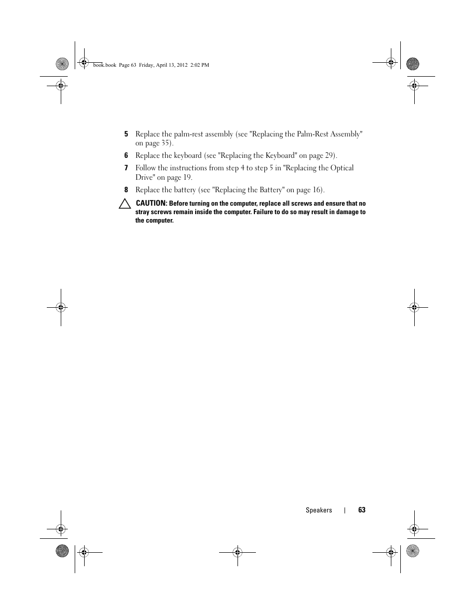 Dell Inspiron 17R (N7110, Early 2011) User Manual | Page 63 / 116
