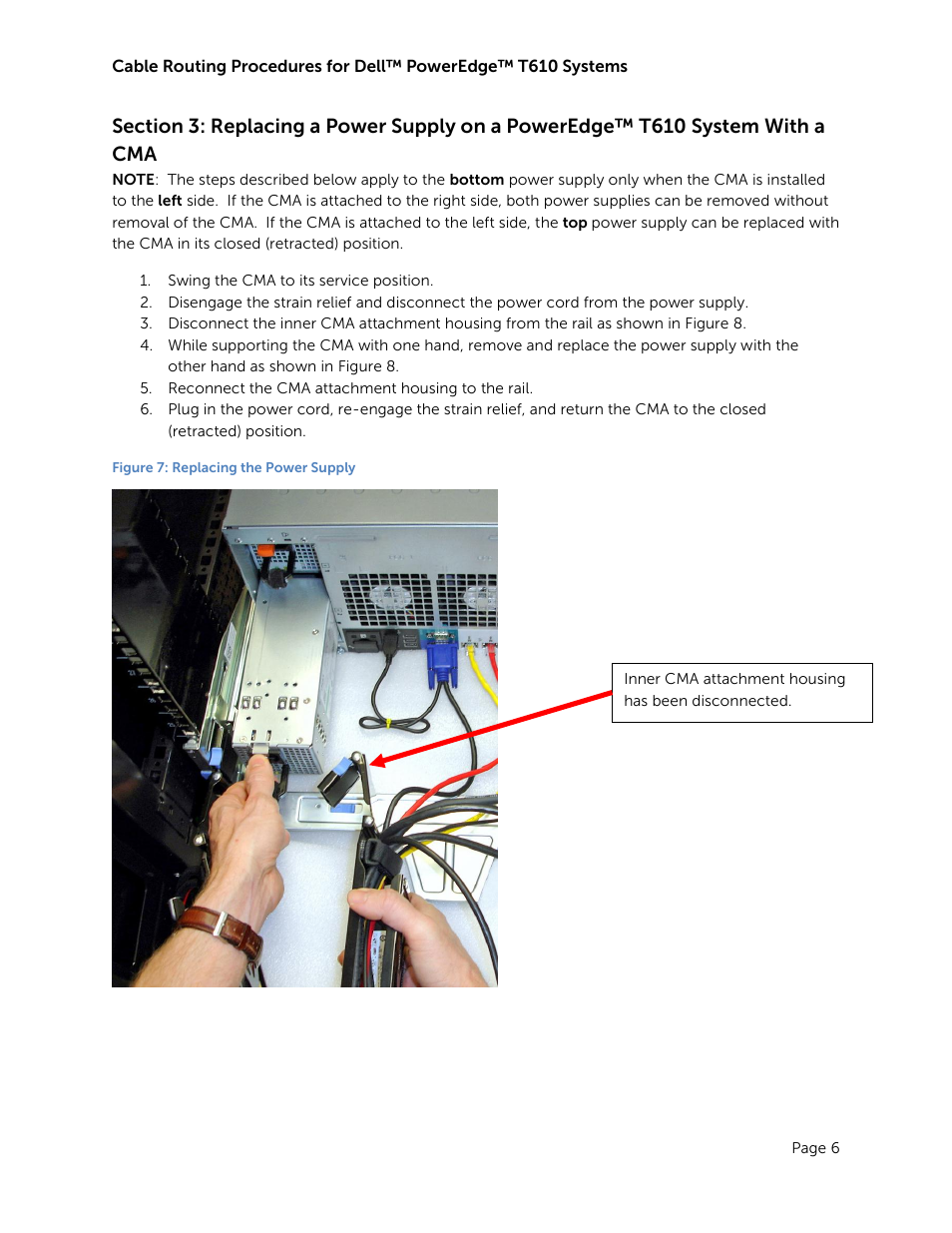 Figure 7: replacing the power supply | Dell PowerEdge Rack Enclosure 2410 User Manual | Page 8 / 8