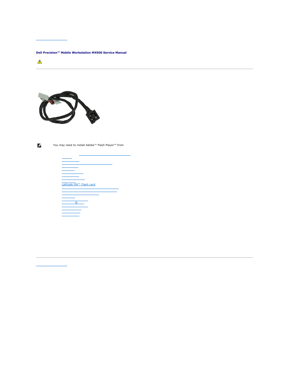 Dc-in port, Removing the dc-in port, Replacing the dc-in port | Dell Precision M4500 (Early 2010) User Manual | Page 13 / 54