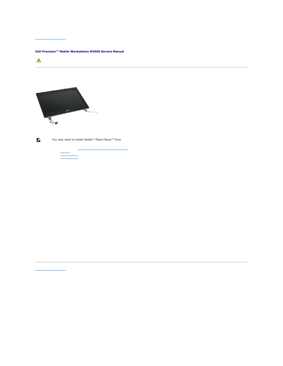 Display assembly, Removing the display assembly, Replacing the display assembly | Dell Precision M4500 (Early 2010) User Manual | Page 24 / 54