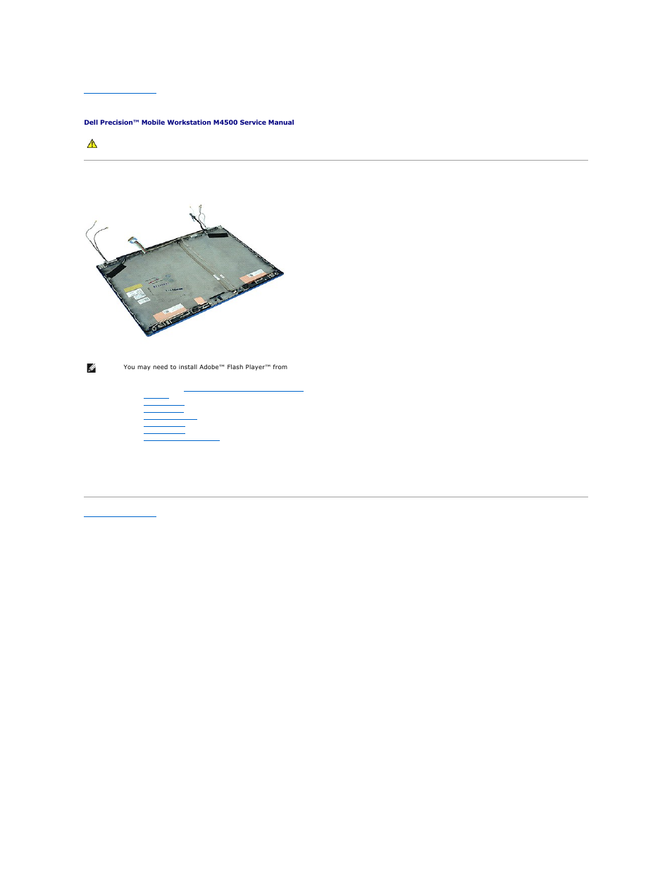Display cover, Removing the display cover, Replacing the display cover | Dell Precision M4500 (Early 2010) User Manual | Page 26 / 54
