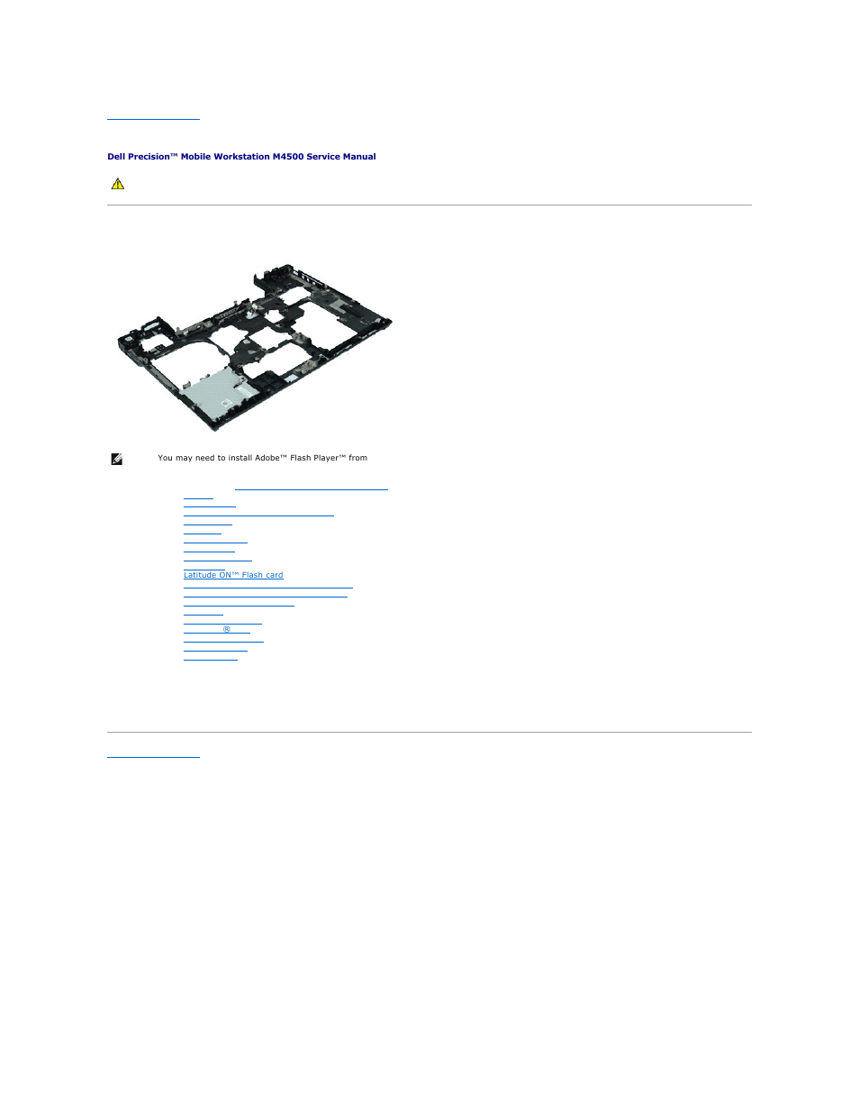 Bottom chassis assembly, Removing the bottom chassis assembly, Replacing the bottom chassis assembly | Dell Precision M4500 (Early 2010) User Manual | Page 4 / 54