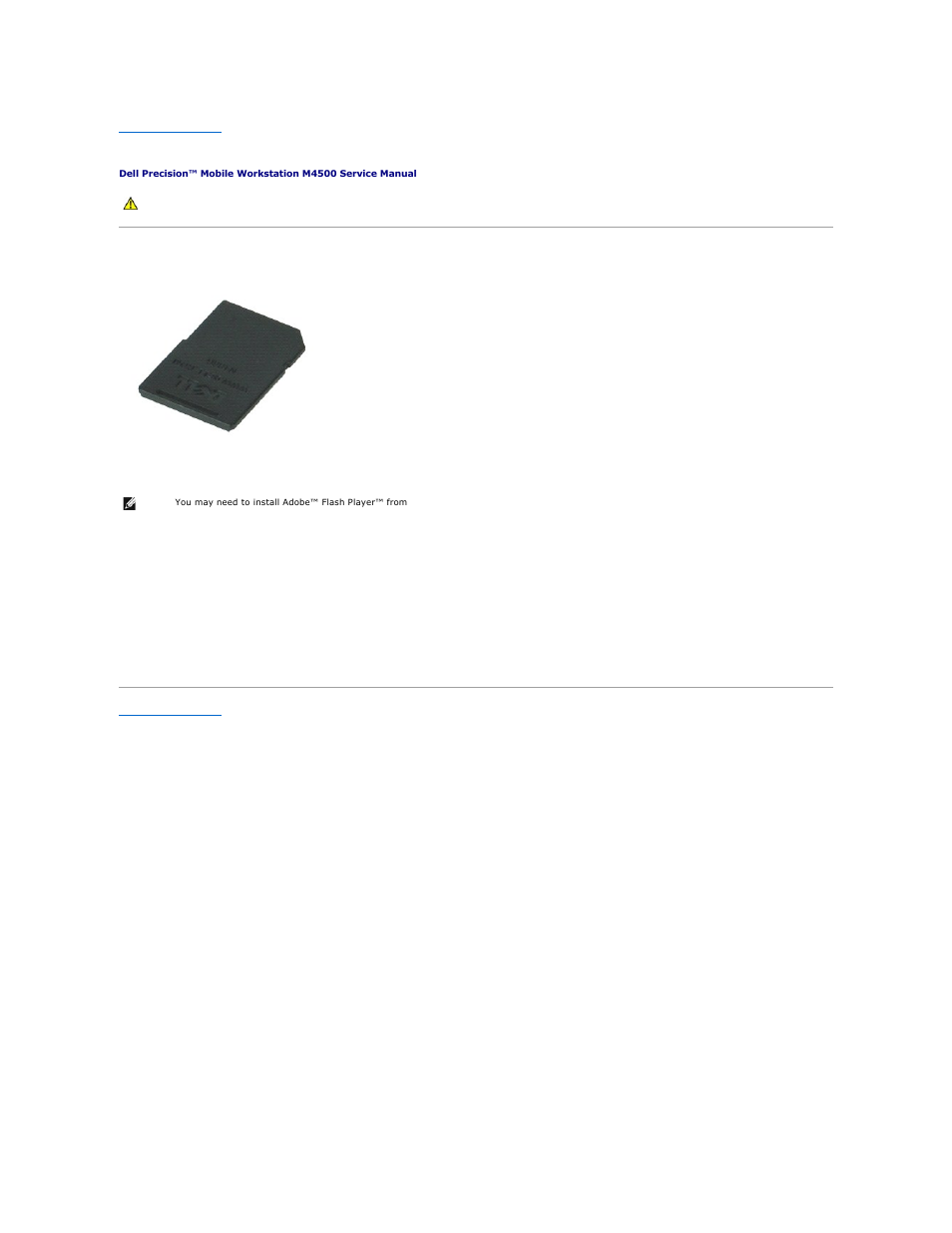 Secure digital (sd) card, Removing the sd card, Replacing the sd card | Dell Precision M4500 (Early 2010) User Manual | Page 42 / 54