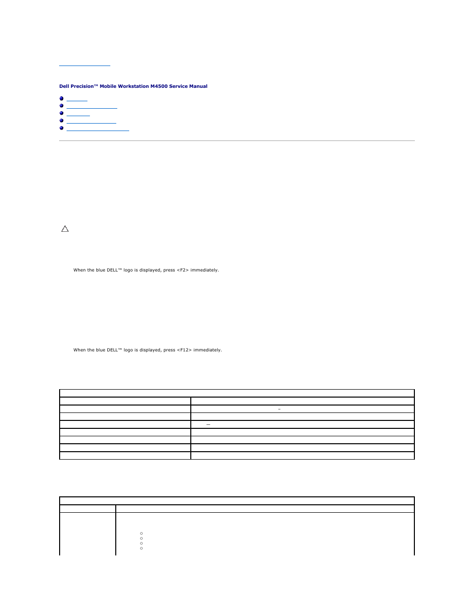 System setup, Overview, Entering system setup | Boot menu, Navigation keystrokes, System setup menu options | Dell Precision M4500 (Early 2010) User Manual | Page 5 / 54