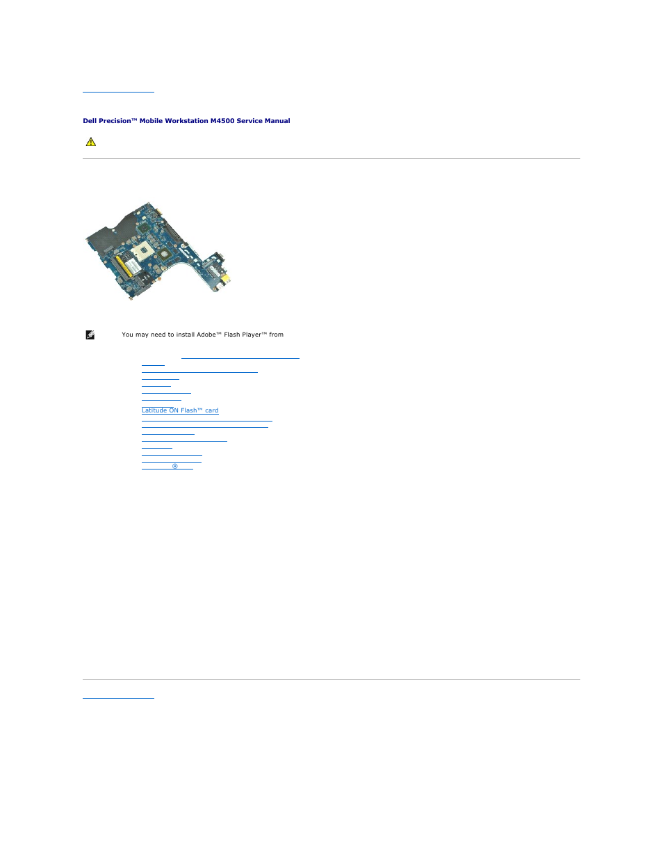 System board, Removing the system board, Replacing the system board | Dell Precision M4500 (Early 2010) User Manual | Page 50 / 54